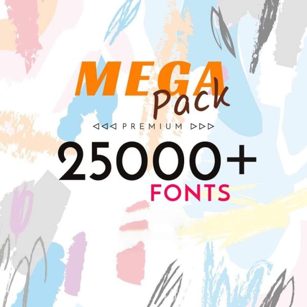 25,000+ Fonts Premium Bundle